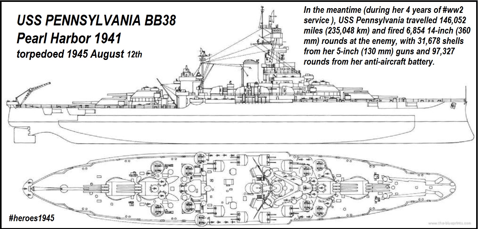 USS PENNSYLVANIA 1945