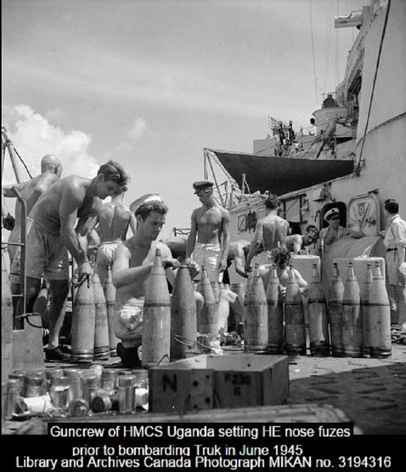 HMCS QUEBEC-UGANDA 1945 PETIT-DIEULOIS