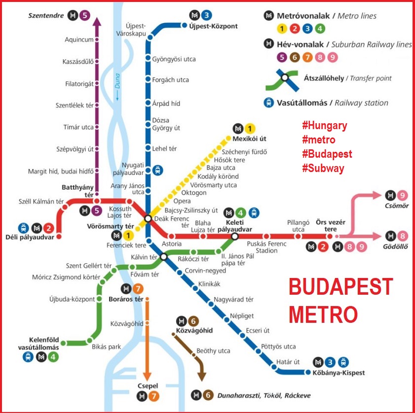 Budapest Metro PLAN MAP CARTE Budapest Metro PLAN MAP CARTE