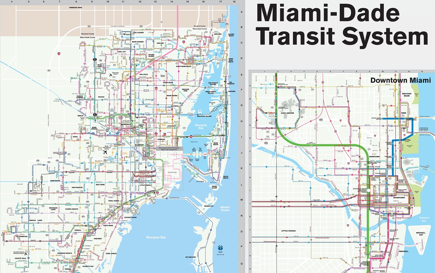 Miami metro::PLAN & MAP & CARTE 
