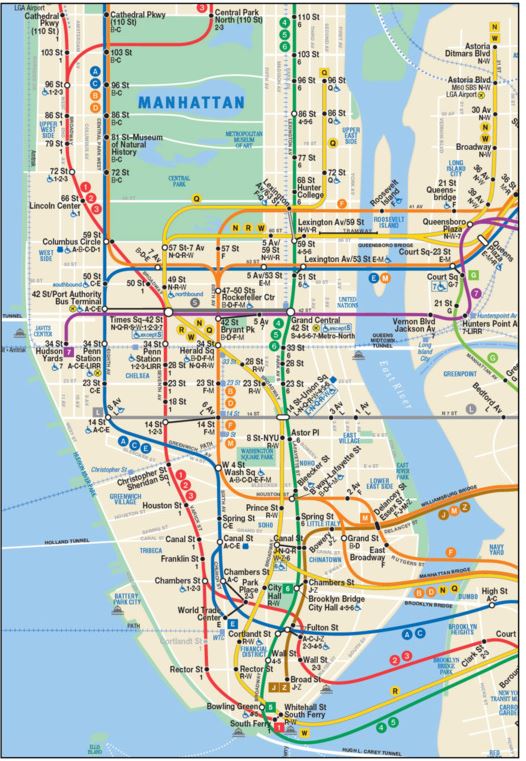 plan carte  NEW YORK CITY METRO NEW YORK CITY PLAN METRO 