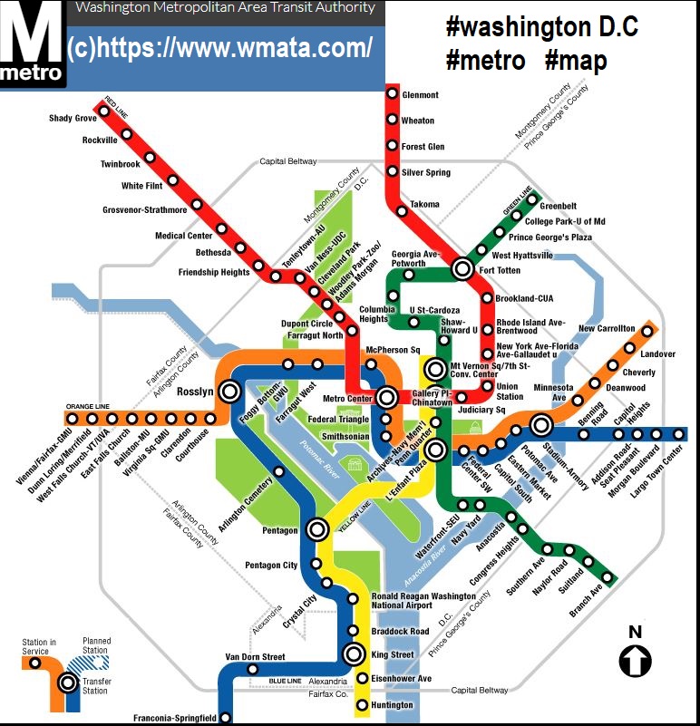 Washington metro::PLAN & MAP & CARTE 