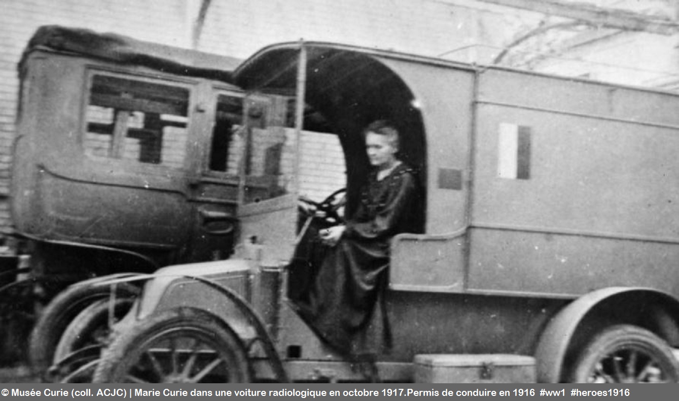 MARIE CURIE 1916 DRIVING LICENSE PETIT-DIEULOIS