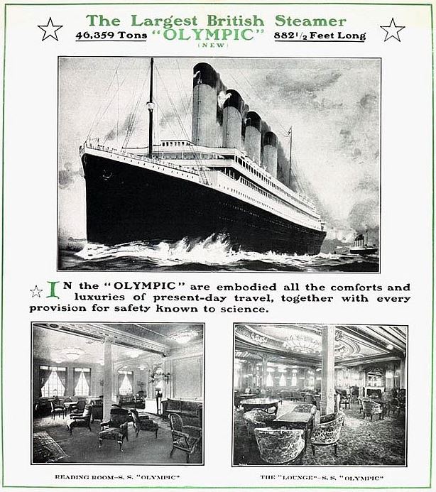 RMS OLYMPIC 1916 SISTERSHIP OF TITANIC DIEULOIS